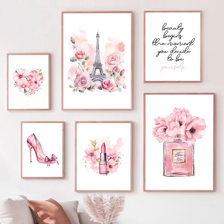 Home Fragrance Room Spray - Plakat Artystyczny Moda Paryż Różowa Wieża